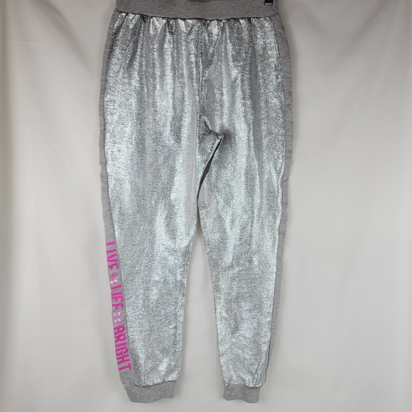 Nickelodeon Jojo Siwa Girls Silver Pink Jogger Sweat Pants Size 14/16 - Picture 7 of 10